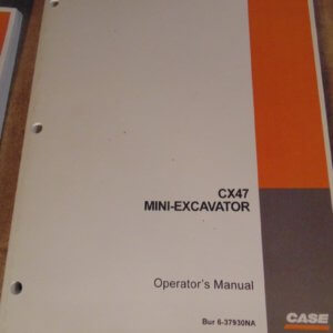 Case CX47 Mini Excavator Operator Manual