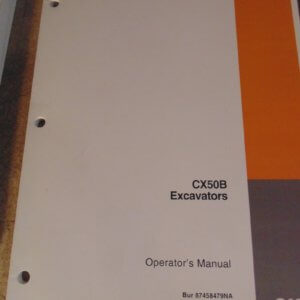 Case CX50B Excavator Operator Manual