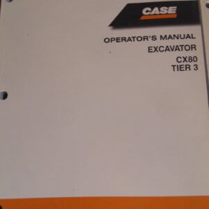Case Excavator CX80 Operator Manual