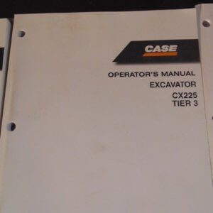 Case Excavator CX225 Operator Manual