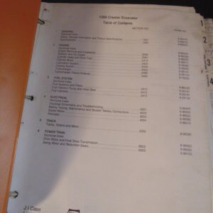 Case 1088 Crawler Excavator Service Manual