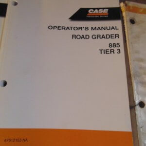 Case 885 Road Grader Operator Manual