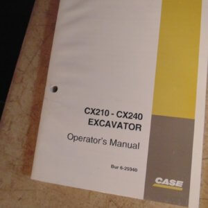 Case CX210-CX240 Excavator Operator Manual