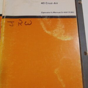 Case Drott 40 Cruz-Air Operator Manual