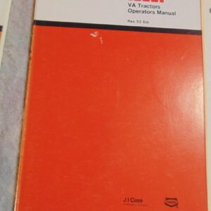 Case VA Tractor Operating Manual