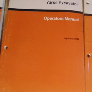 Case CK62 Excavator Operator Manual