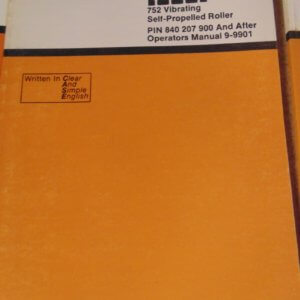 Case 752 Vibrating Self Propelled Roller Operator Manual