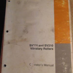 Case Vibratory Roller SV208 & SV210 Operator Manual