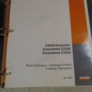 Case CX240 Excavator Parts Manual
