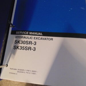 Kobelco SK30SR-3 SK35SR-3 Hydraulic Excavator Service Manual