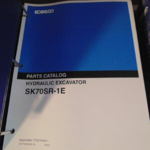 Kobelco SK70SR-1E Hydraulic Excavator Parts Manual