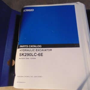 Kobelco SK290LC-6E Hydraulic Excavator Parts Manual
