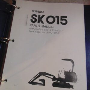 Kobelco SK015 Hydraulic Excavator Parts Manual