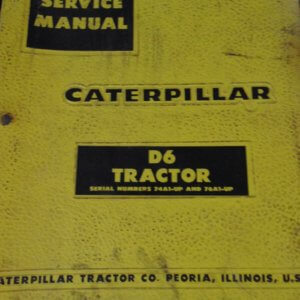 Caterpillar D6 Tractor 74A1, 76A1 Service Manual
