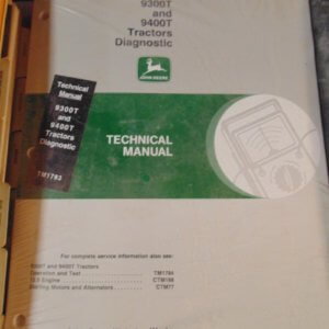 John Deere 9300T & 9400T Tractor TM 1783 Diagnostic Technical Manual