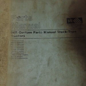 Caterpillar D6R Custom Track Type Tractors 2YN1, 3ZN1, 4MN1, 5LN1, 6JN1, 7KN1, 8LN1, 8PN1 Parts Manual