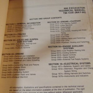 John Deere 990 Excavator Technical Manual