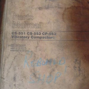 Caterpillar CS-551, CS-553, CP-553 Vibratory Compactor 6ZD1, 7AD1, 7BD1 Parts Manual