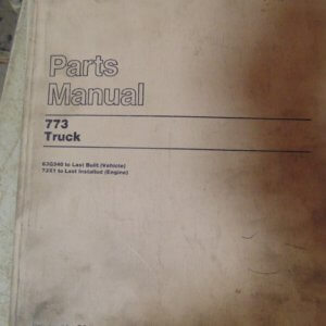 Caterpillar 773 Truck 63G340 Parts Manual