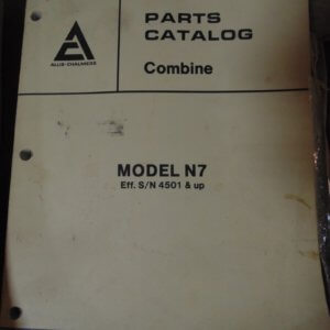 Allis Chalmers Model N7 Combine Parts Manual