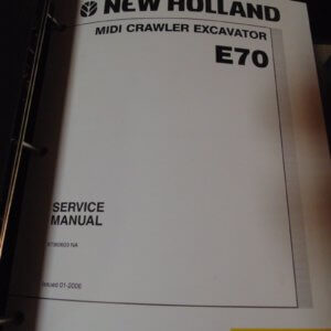 New Holland E70 Midi Crawler Excavator Service Manual