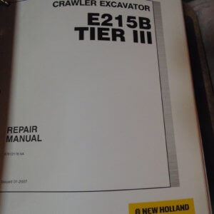 New Holland E215B Crawler Excavator Repair Manual
