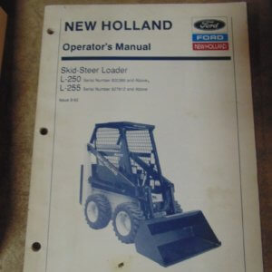 New Holland L250, L255 Skid Steer Loader Operator Manual