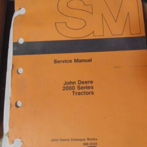 John Deere 2000 Series Tractor Service Manual