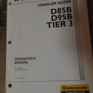 New Holland D85B, D95B Crawler Dozer Operator Manual