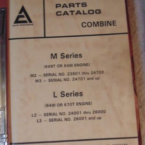 Allis Chalmers M Series, L Series Combine Parts Manual