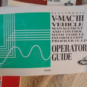 Cummins Electronic V-Mac III Vehicle Management & Control with Vehicle Information Profiler Operators Guide