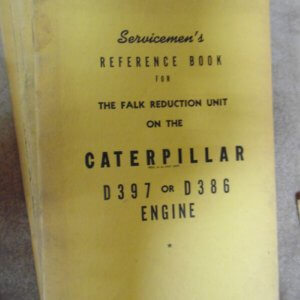 The Falk Reduction Unit on Caterpillar D397 or D386 Engine Serviceman's Reference Manual