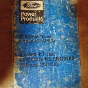 Ford Power Products 3.3L & 4.1L I-6 Gasoline Engines Maintenance /Operator Manual