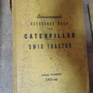 Caterpillar DW10 Tractor 1V1 Serviceman's Reference Manual