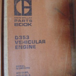 Caterpillar D353 Vehicular Engine 97U3095, 97U3103, 97U3283 Parts Manual