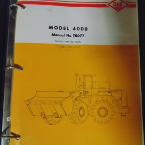 O & K Wheel Loader Model 4000 Parts Manual