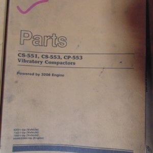 Caterpillar CS-551, LS-553, CP-553 Vibratory Compact 6ZD1 Parts Manual