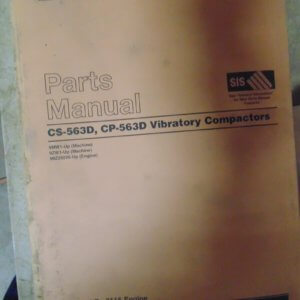 Caterpillar CS-563D, CP-563D Vibratory Compactor 9MW1, 9ZW1 Parts Manual