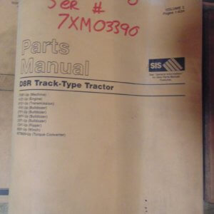 Caterpillar D8R Track Type Tractor 7XM1 Parts Manual