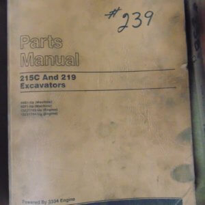 Caterpillar 214C, 219 Excavator 4HG1, 5CF1 Parts Manual