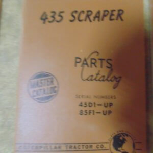 Caterpillar 435 Scraper 45D1, 85F1 Parts Manual