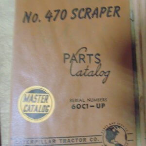 Caterpillar 470 Scraper 60C1 Parts Manual