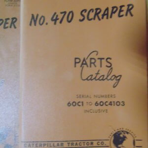 Caterpillar 470 Scraper 60C1 to 60C4103 Parts Manual