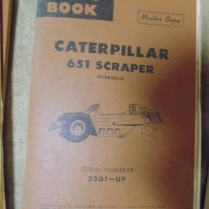 Caterpillar 651 Scraper 23G1 Parts Manual