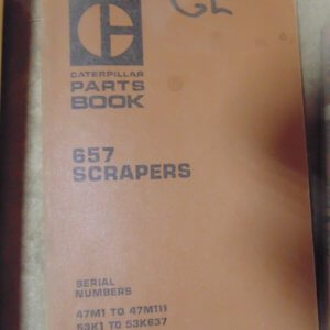 Caterpillar 657 Scraper 47M1, 53K1 Parts Manual