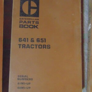 Caterpillar 641 & 651 Tractor 41M1, 44M1 Parts Manual