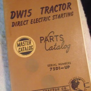 Caterpillar DW15 Tractor Direct Electric Starts 75D1 Parts Manual