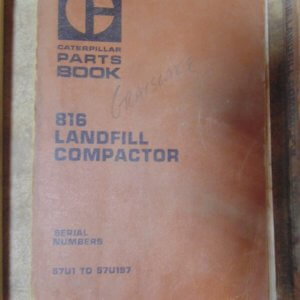 Caterpillar 816 Landfill Compactor 57U1 TO 57U197 Parts Manual