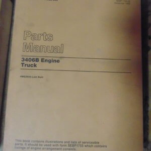 Caterpillar 3406B Engine 4MG3600 Parts Manual
