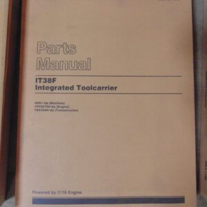 Caterpillar IT38F Integrated Toolcarrier 5DR1 Parts Manual